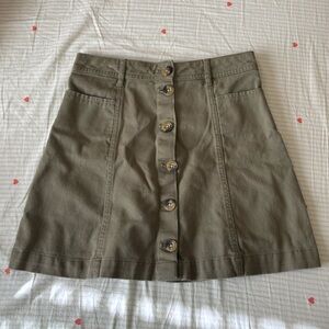 h&m button down skirt